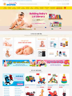 Mẫu web bán hàng mẹ và bé