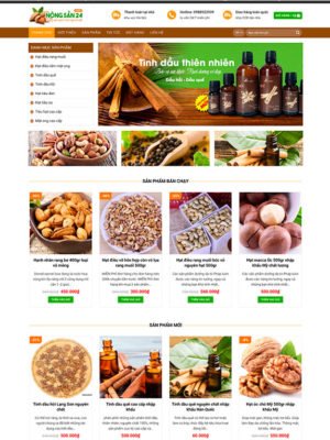 Mẫu web bán nông sản