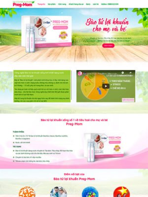 Mẫu web bán thực phẩm chức năng